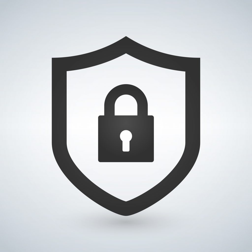 Abstract,Security,Vector,Icon,Illustration,Isolated,On,Black,Background.,Shield